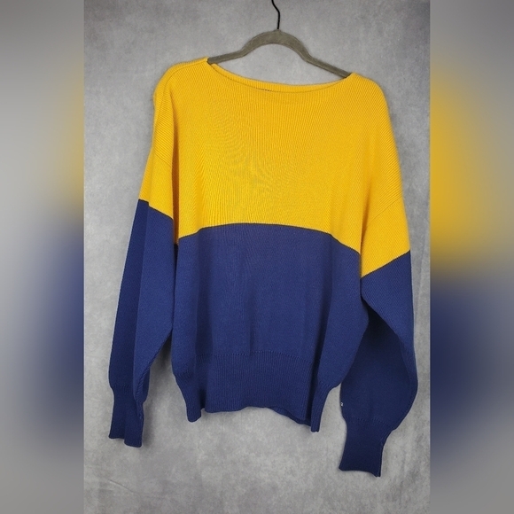 Vintage Polo Ralph‎ Lauren PRL-92 Solid Block Thick Crew Neck Cotton Sweater XL - Picture 2 of 6